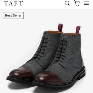 Taft Shoes Boots The Jack In Grey Oxblood Lace Up Comfort Light Ankle Men's